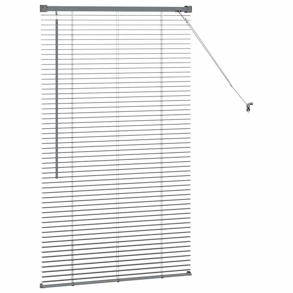 Window Blind with Curtains Manual Dark grey Aluminium